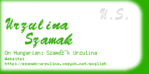 urzulina szamak business card